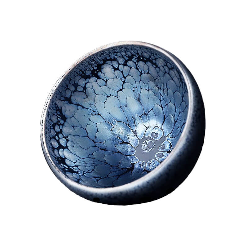 Blue Feather Jianzhan Tenmoku Tea Cup