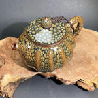 Brown Partridge Jian Zhan Tenmoku Lantern Teapot