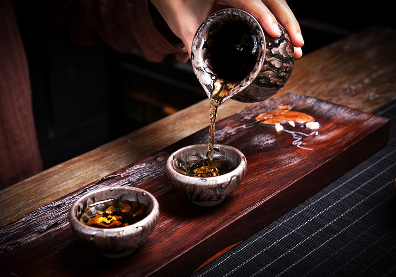 Volcano Tenmoku Jian Zhan Tea Set