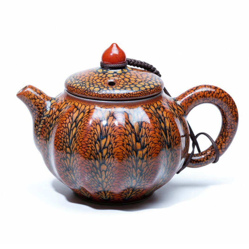 Partridge Jian Zhan Tenmoku Lantern Teapot