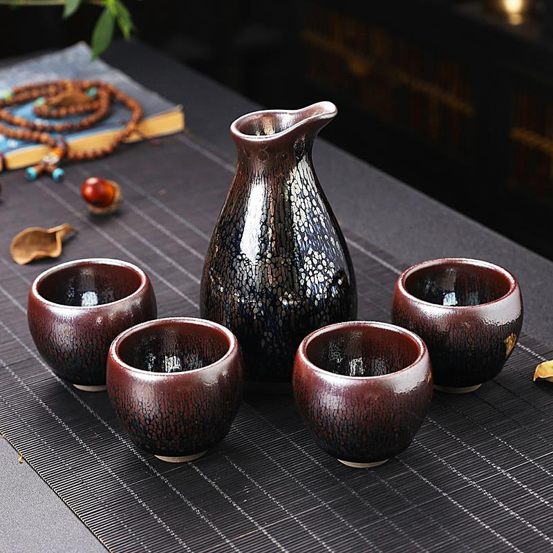 tears glazed sake set