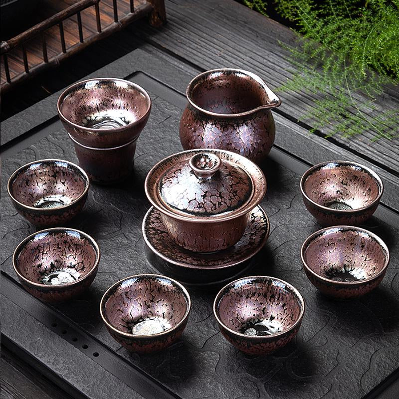 Sunset Tenmoku Jian Zhan Tea Set