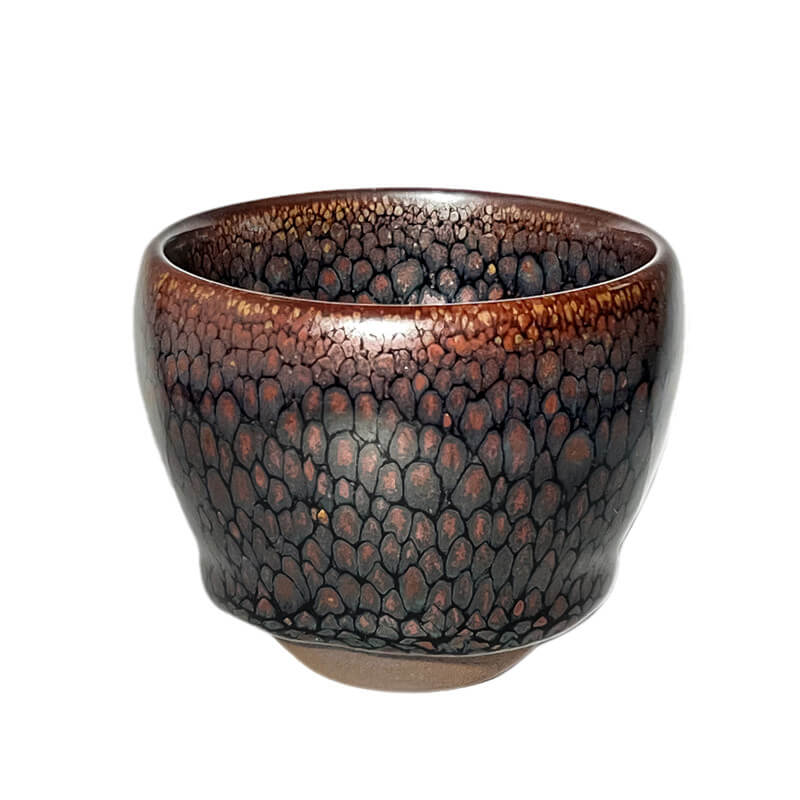 Partridge Jianzhan Tenmoku Oval Tea Cup Brown