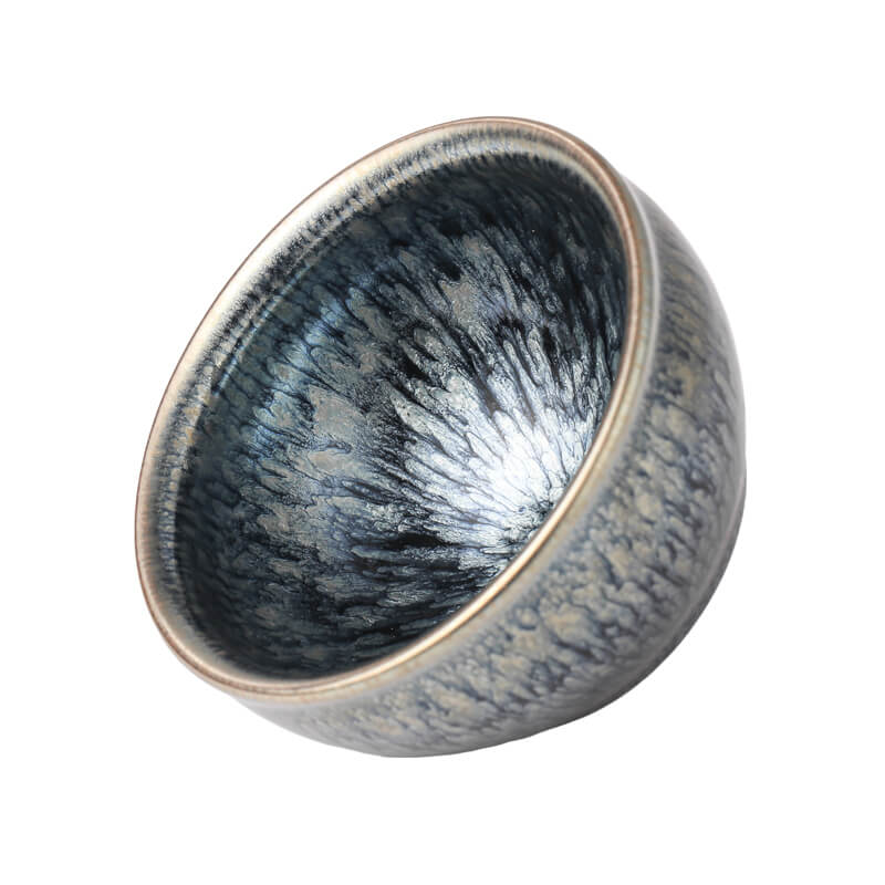 Ceramic Tenmoku Glaze Jianzhan Tea Bowl