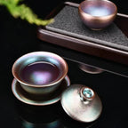 Colourful Jian Zhan Tenmoku Iridescent Tea Gaiwan