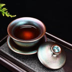 Colourful Jian Zhan Tenmoku Iridescent Tea Gaiwan