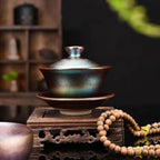 Colourful Jian Zhan Tenmoku Iridescent Tea Gaiwan