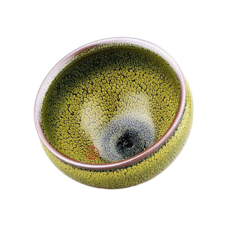 Green Chawan Jian Zhan Tenmoku Tea Cup