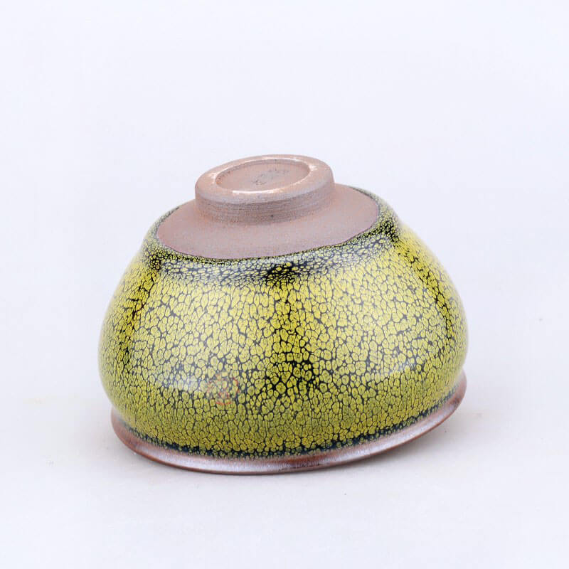 Green Chawan Jian Zhan Tenmoku Tea Cup
