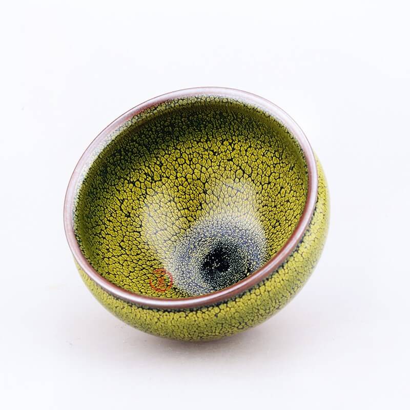 Green Chawan Jian Zhan Tenmoku Tea Cup