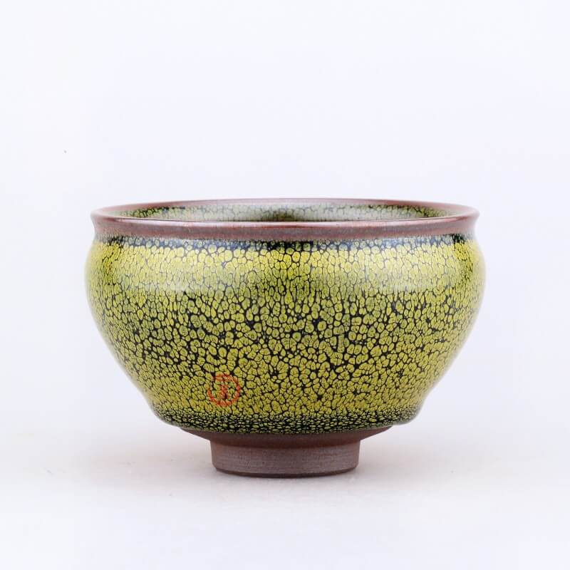 Green Chawan Jian Zhan Tenmoku Tea Cup