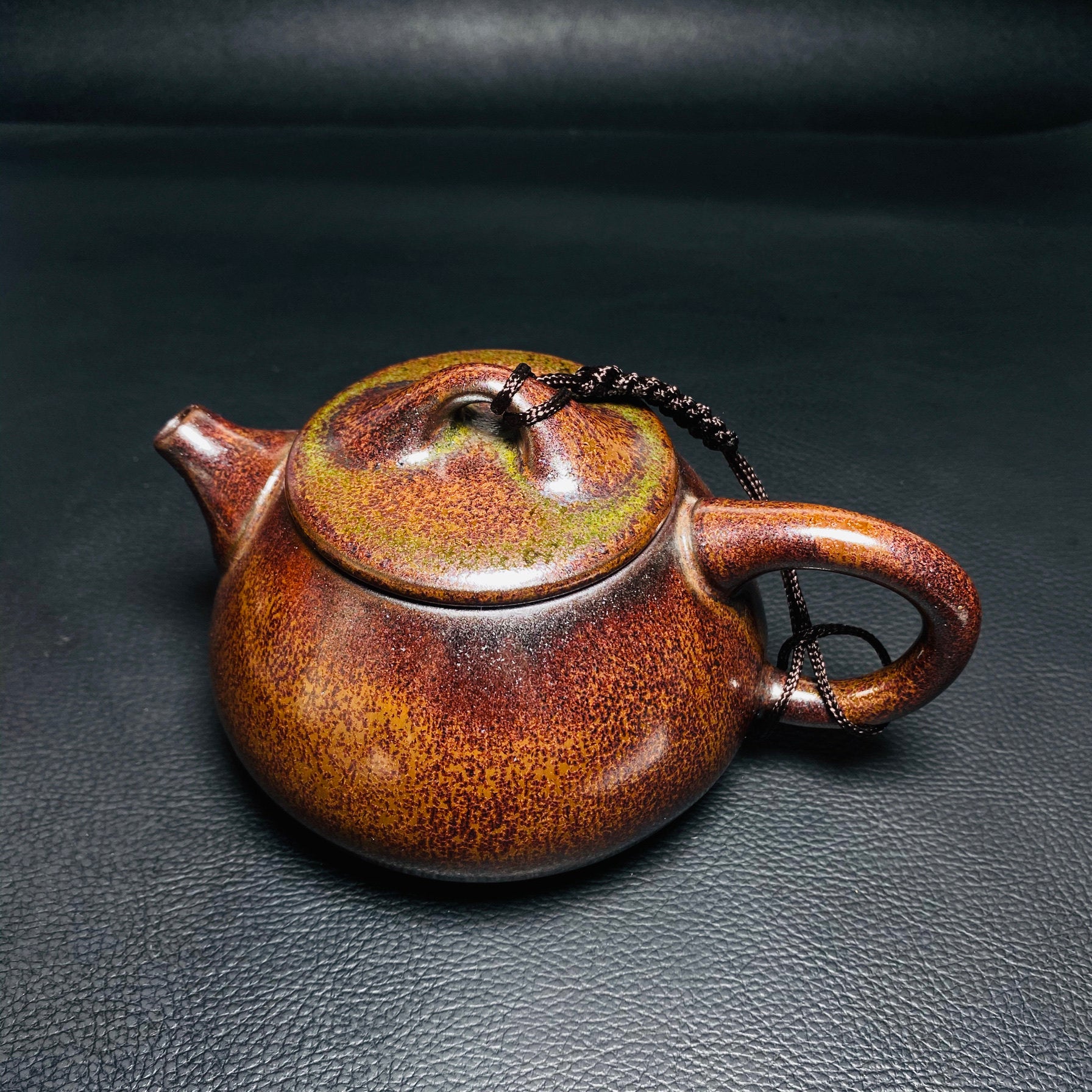 Iron Rust Jian Zhan Tenmoku Teapot