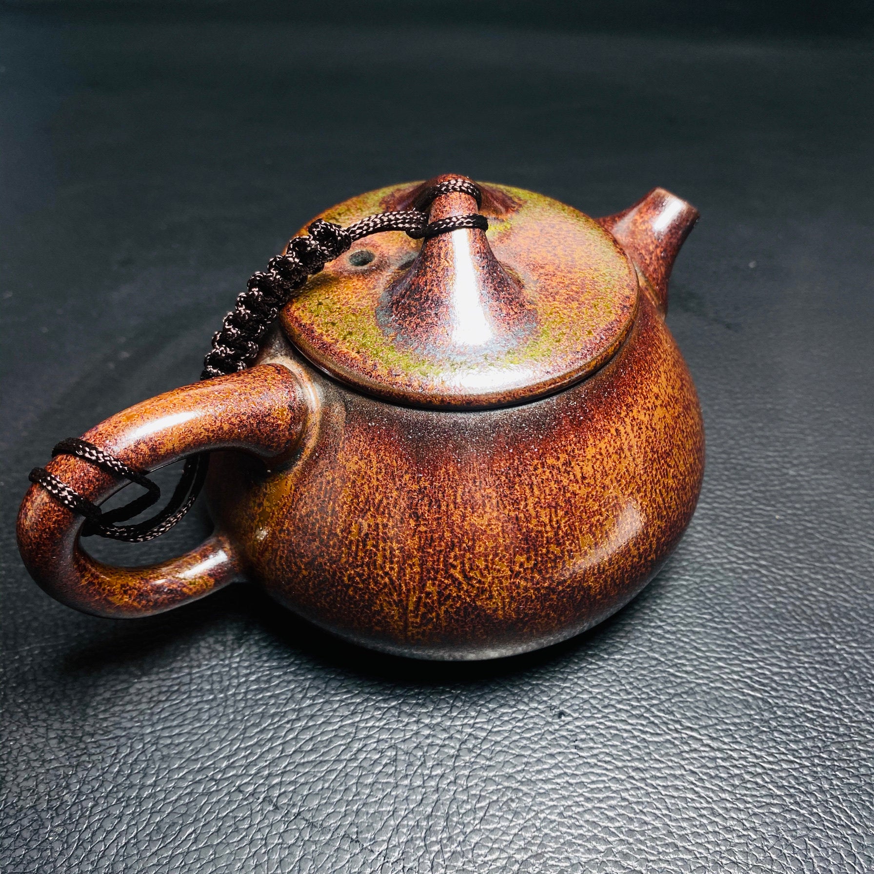 Iron Rust Jian Zhan Tenmoku Teapot