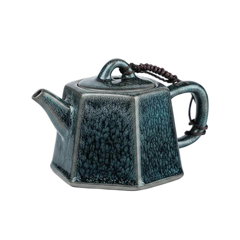 Jianzhan Tenmoku Hexagonal Teapot