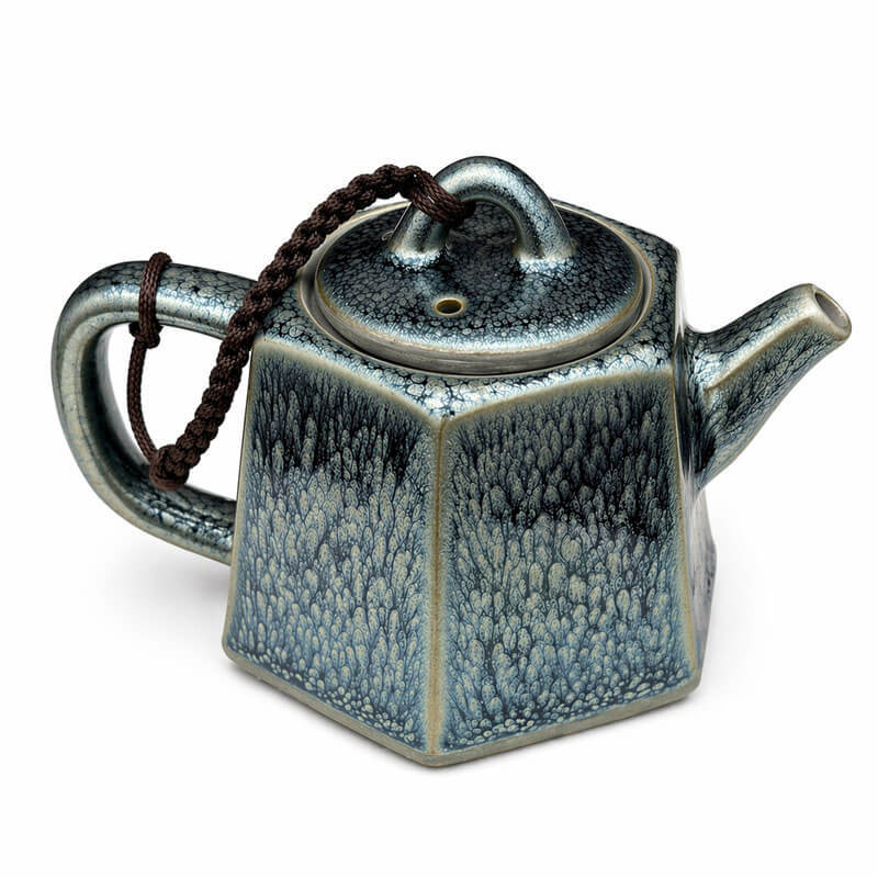 Jianzhan Tenmoku Hexagonal Teapot