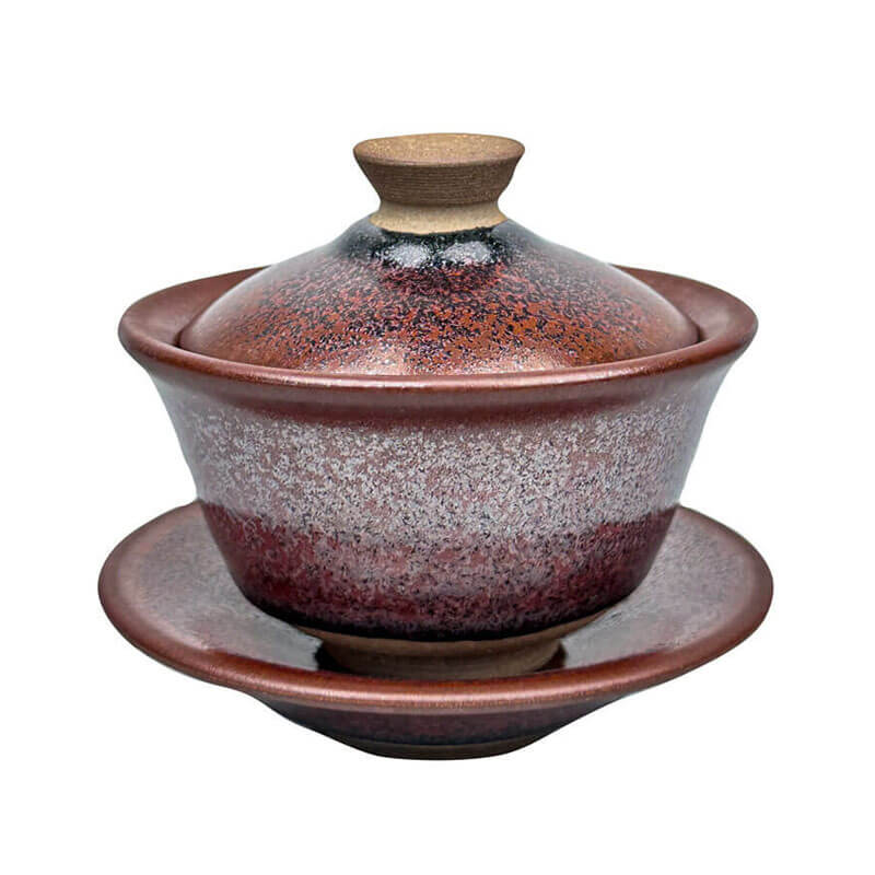 Persimmon Red Tenmoku Tea Gaiwan
