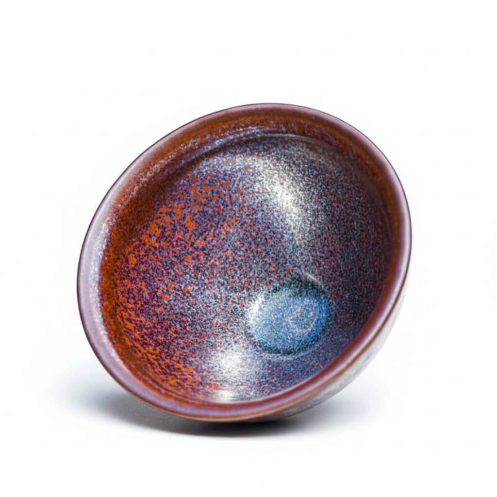 Persimmon Red Chawan Tenmoku Tea Bowl