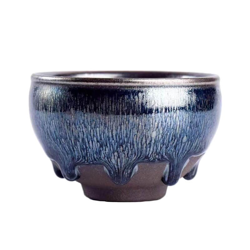 Tenmoku Hare's-fur Jianzhan Tea Cup 8-Tear Glaze